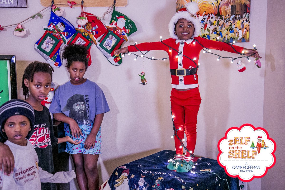 tymmh's tweet photo. "Go gather 'round the tree," Granny said. Uh... where's the tree? How'd the little elf dude even do this? Tree... gone. Sparsely decorated elf in it's place. He is certifiably NUTS!
#ThatSillyElf
#ElfOnTheShelf
#zElfOnTheShelf
#ElfAsATree https://t.co/jbaDm9LG3f