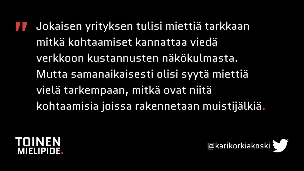 Kun kaikki ajavat asiakkaitaan itsepalveluun, ken uskaltaa toimia toisin, kysyy Kari Korkiakoski toinenmielipide.fi/kuka-uskaltaa-… #asiakaskokemus #markkinointi #johtaminen
