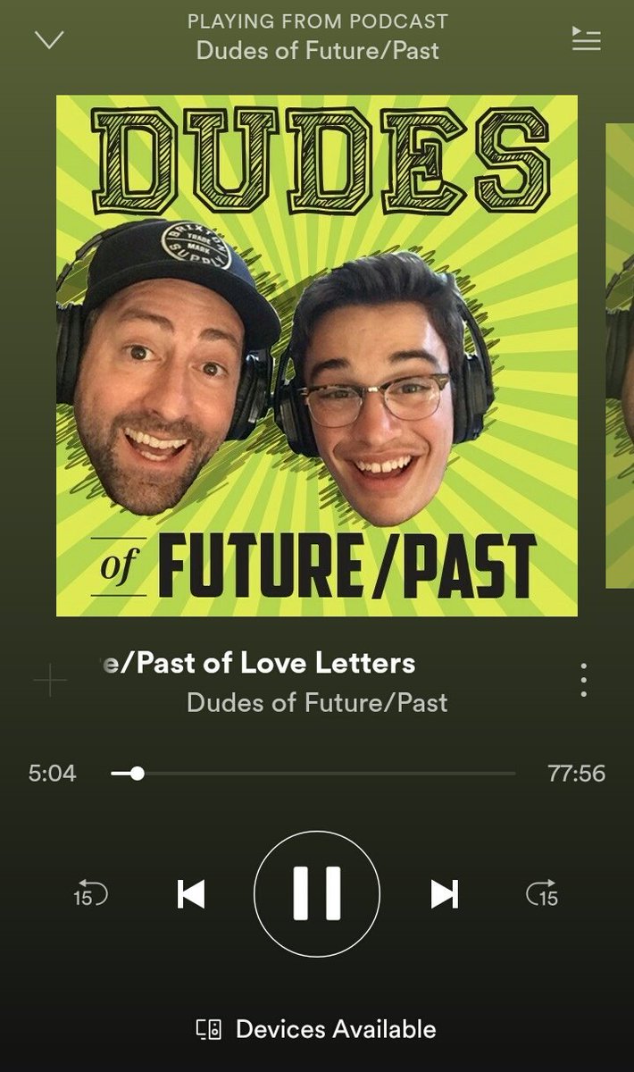 <a href="/kurtlong/">Kurt Long</a> <a href="/JoeyBragg/">Joey Bragg</a> literally only 5 minutes in and I already LOVE IT!! 🙌 happy to be a new dudes of future/past listener!! ❤ <a href="/DoFPcast/">Dudes Of Future/Past</a>