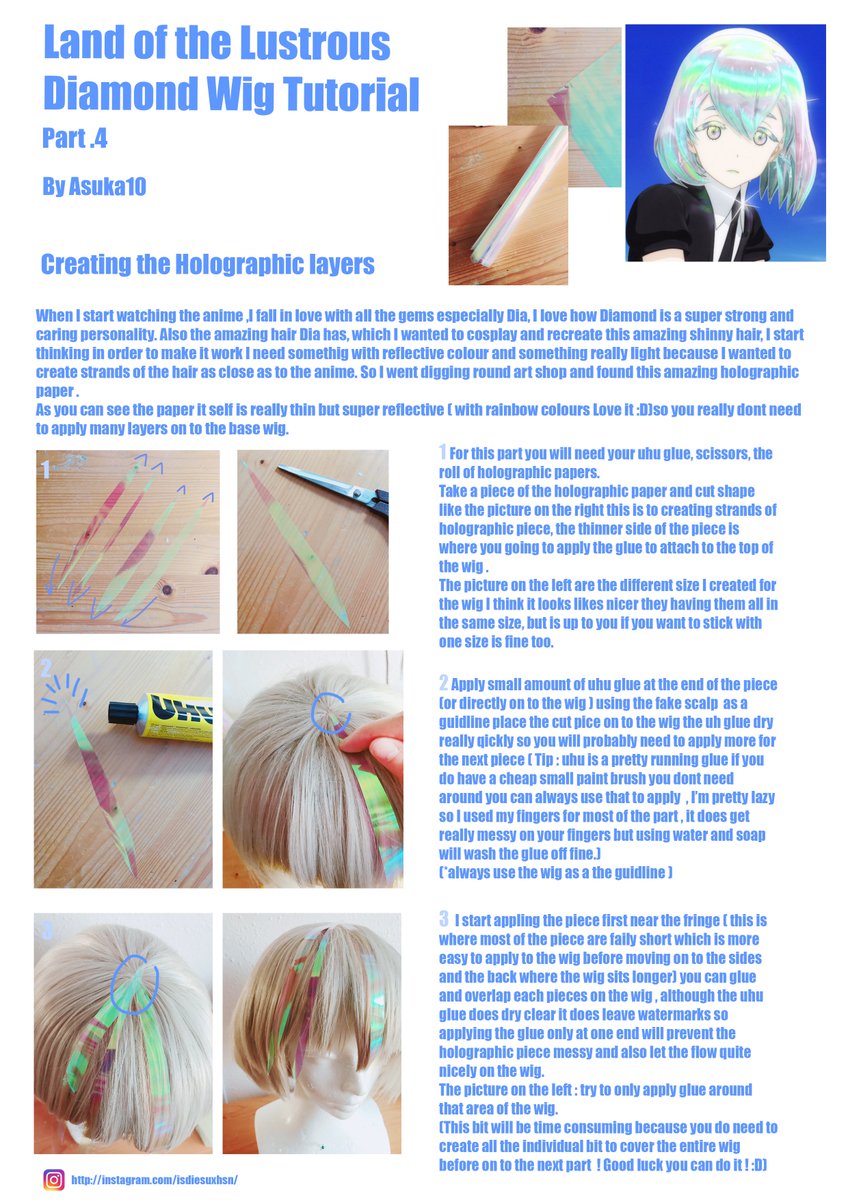 Riwa_AA_'s tweet image. Finally My wig tutorial for Dia is done! And here it is ! Hope this is useful ( sorry if my grammer or english is wrong lol , as long is understandable is okay i suppose?) Please credit me if you do decide to repost this somewhere :D
