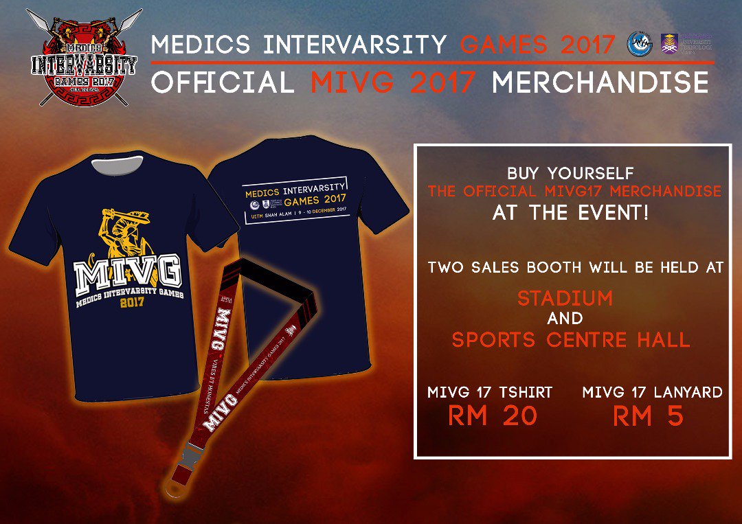 SaraTwiddling's tweet photo. OFFICIAL MIVG 2017 MERCHANDISE
.
Good news!!! All of you can buy the official MIVG 2017 T shirt and lanyard tomorrow. Two booth will be held. See you soon.
.
#MIVG2017
#AMSAUiTM
#AMSAMalaysia https://t.co/HEYsO8ZUvn