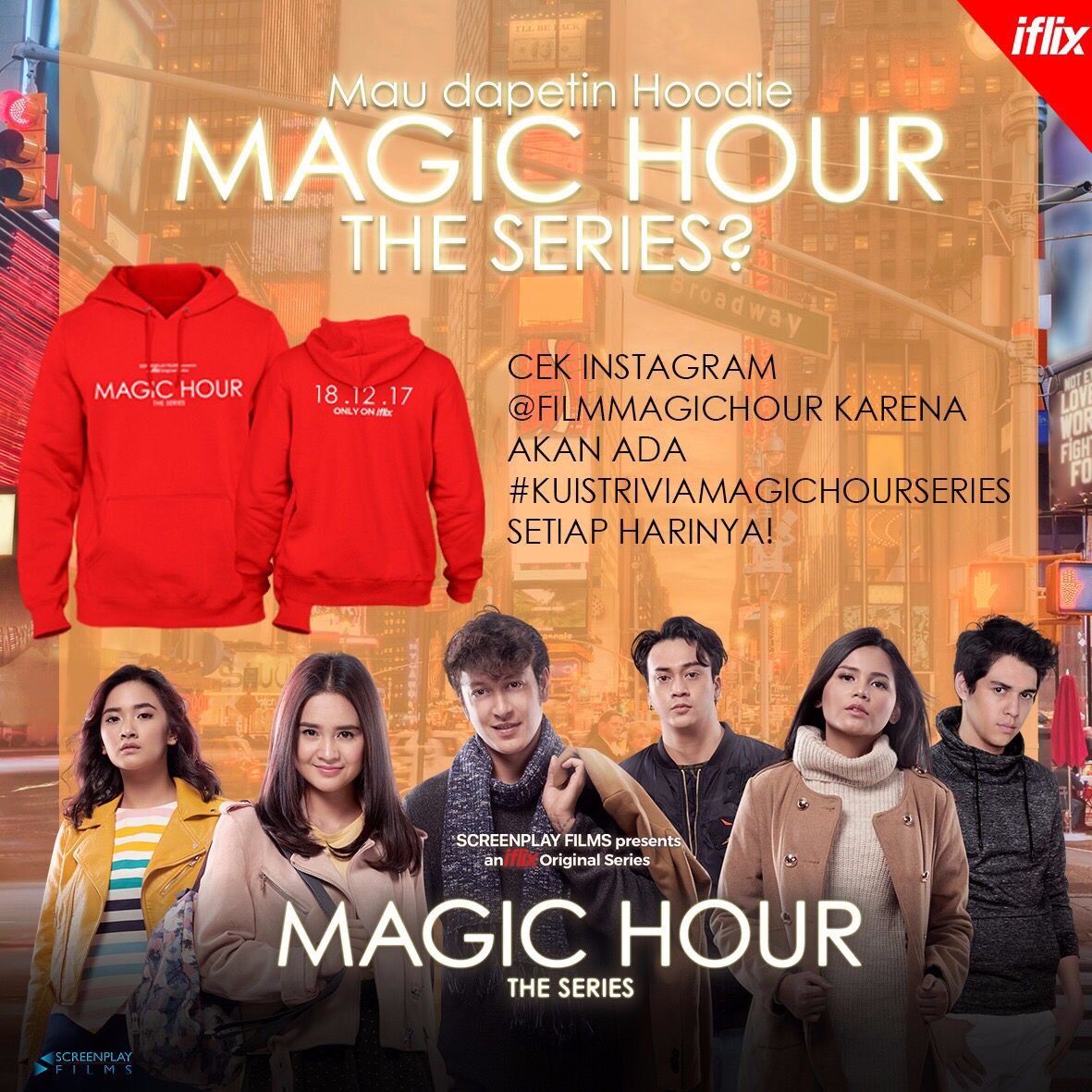 MagicHourID's tweet image. Mau dapetin Hoodie #MagicHourSeries yang kece berat ini? Tunggu #KuisTriviaMagicHourSeries yang akan Mimin posting setiap hari!