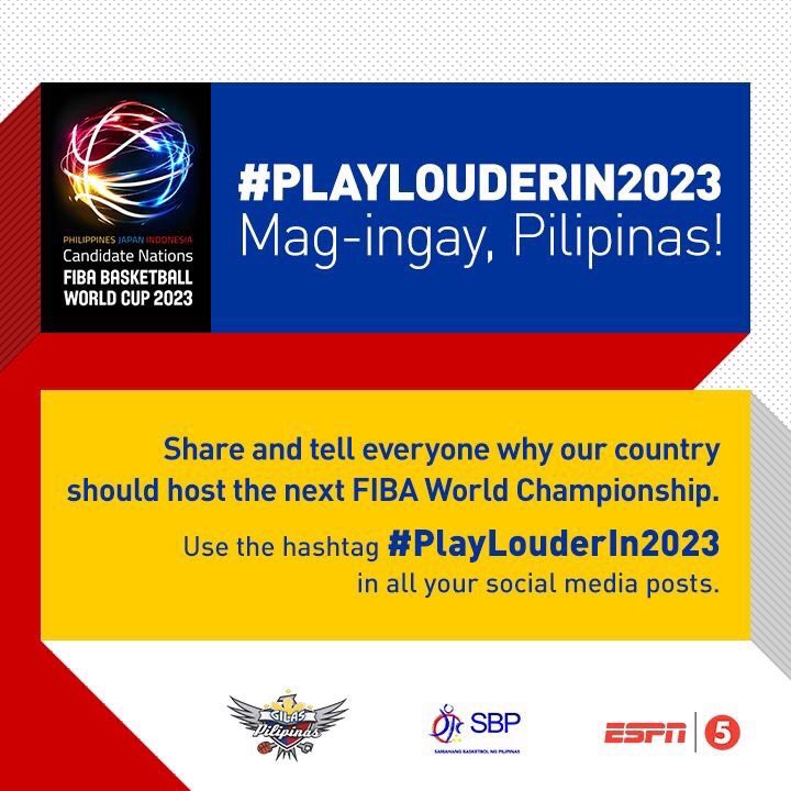 GNorwood5's tweet photo. Everyone please retweet &amp; share to help this trend globally! #PlayLouder2023 to get the Philippines to host the 2023 World Cup!!! 🇵🇭 https://t.co/iO4qnNUgOg