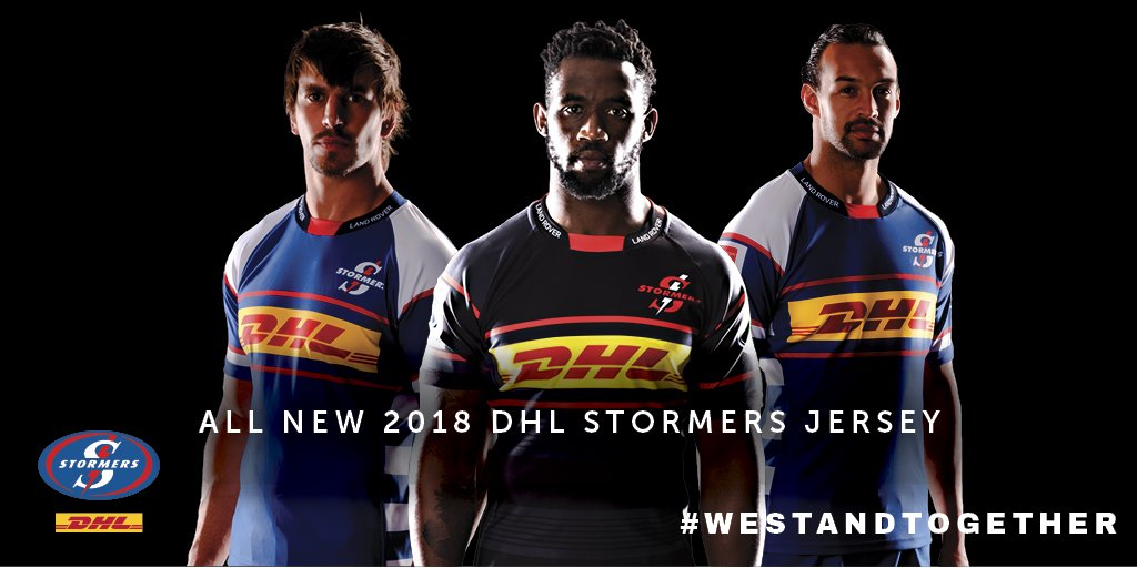 THESTORMERS's tweet photo. The #DHLStormers have taken another bold step into the future with the launch of the 2018 home and away jersey - https://t.co/FgVBB8I76x #WeStandTogether #iamastormer https://t.co/61kPIMs8kx