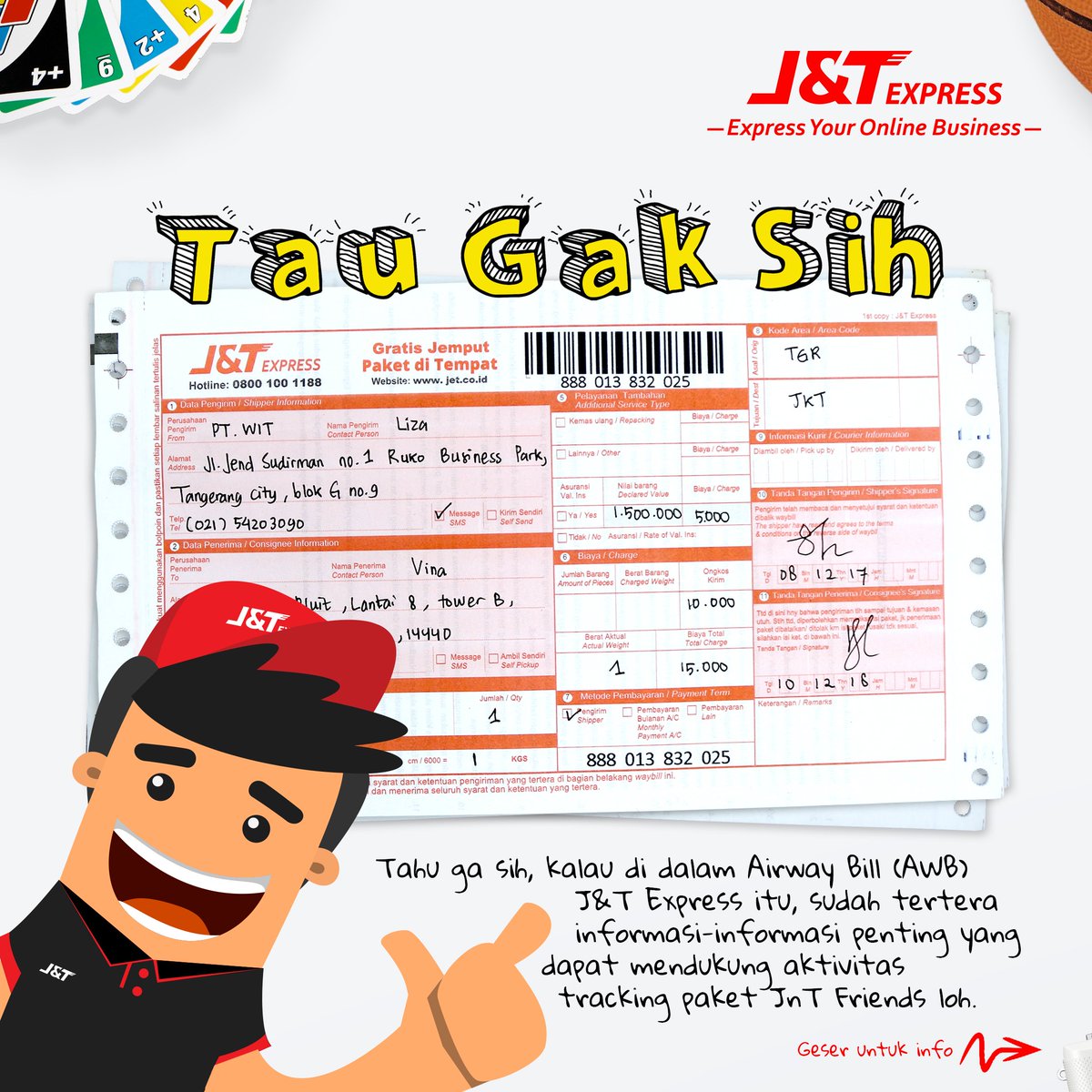 J n t tracking number