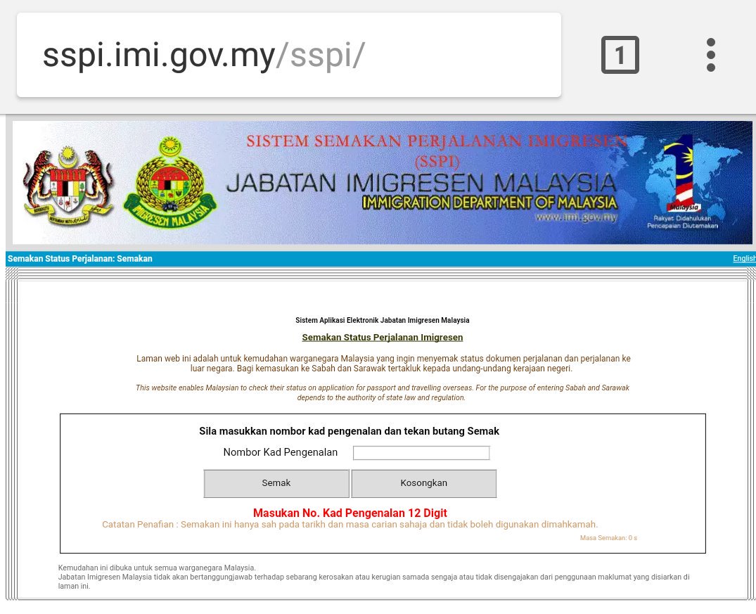 Imigresen Malaysia در توییتر Orang Ramai Dinasihatkan Membuat Semakan Status Perjalanan Senarai Hitam Sebelum Merancang Keluar Negara Atau Membuat Permohonan Pasport Semakan Boleh Dibuat Melalui Https T Co H4qggmch11 Imigresen Najibrazak