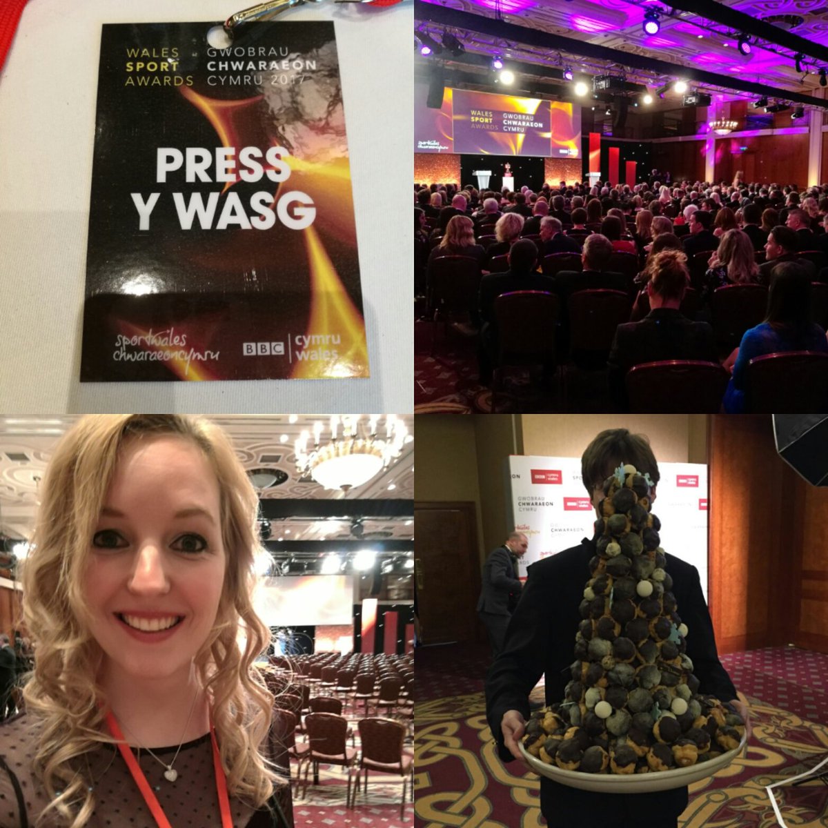 CarissaRuthT's tweet image. I thoroughly enjoyed volunteering for @sport_wales Monday night at the Wales Sport Awards. Great experience and a fantastic team of people. Thank you for letting me be a part of it. #volunteer #work #WSA2017 #blacktie #BBC #somanyprofiteroles  #profiteroletower
