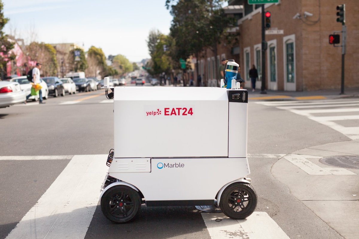 TechCrunch's tweet image. San Francisco made things much tougher for robotic delivery startups this week tcrn.ch/2iAxHYy