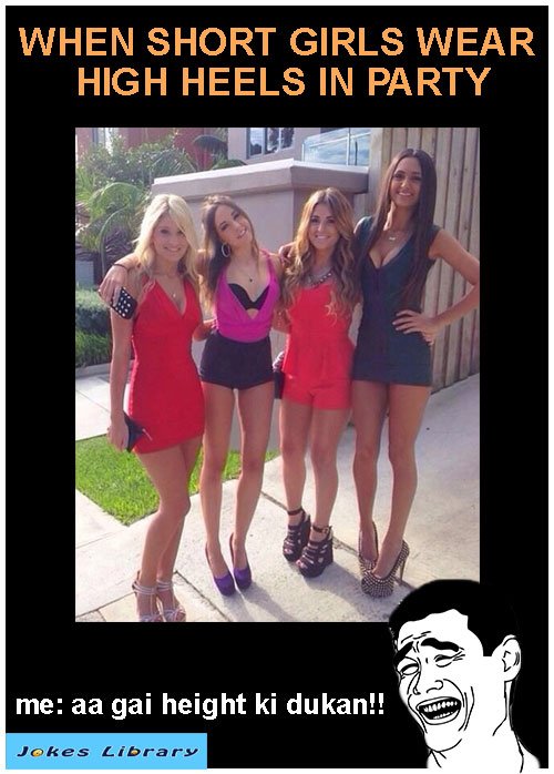 Jokes_Library's tweet image. koi to khrid lo😂😂😂
#girls  #heel #short #height