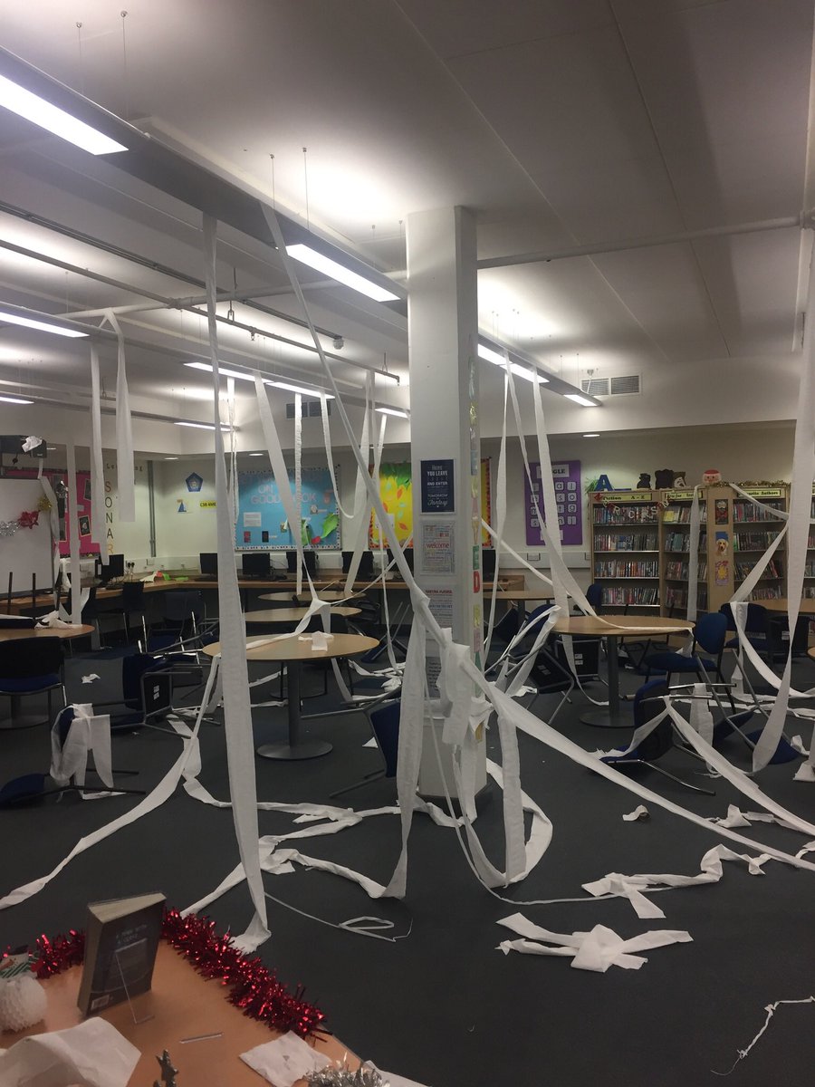 NRA_Library's tweet image. The library got visited by some ‘Troublemakers’ last night! But it’s all in the name of fun to help promote the Essex Book Awards @EssexSLS #eba2018