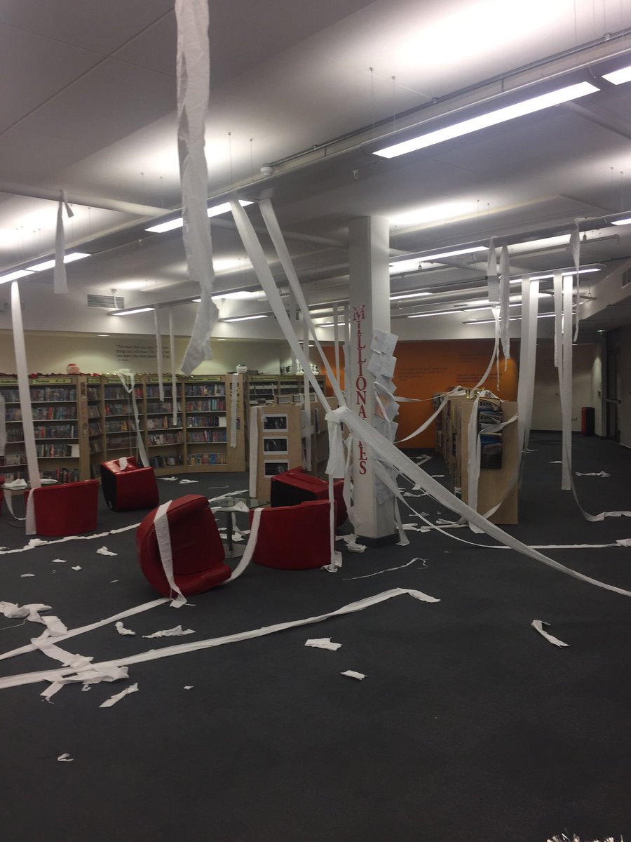 NRA_Library's tweet image. The library got visited by some ‘Troublemakers’ last night! But it’s all in the name of fun to help promote the Essex Book Awards @EssexSLS #eba2018
