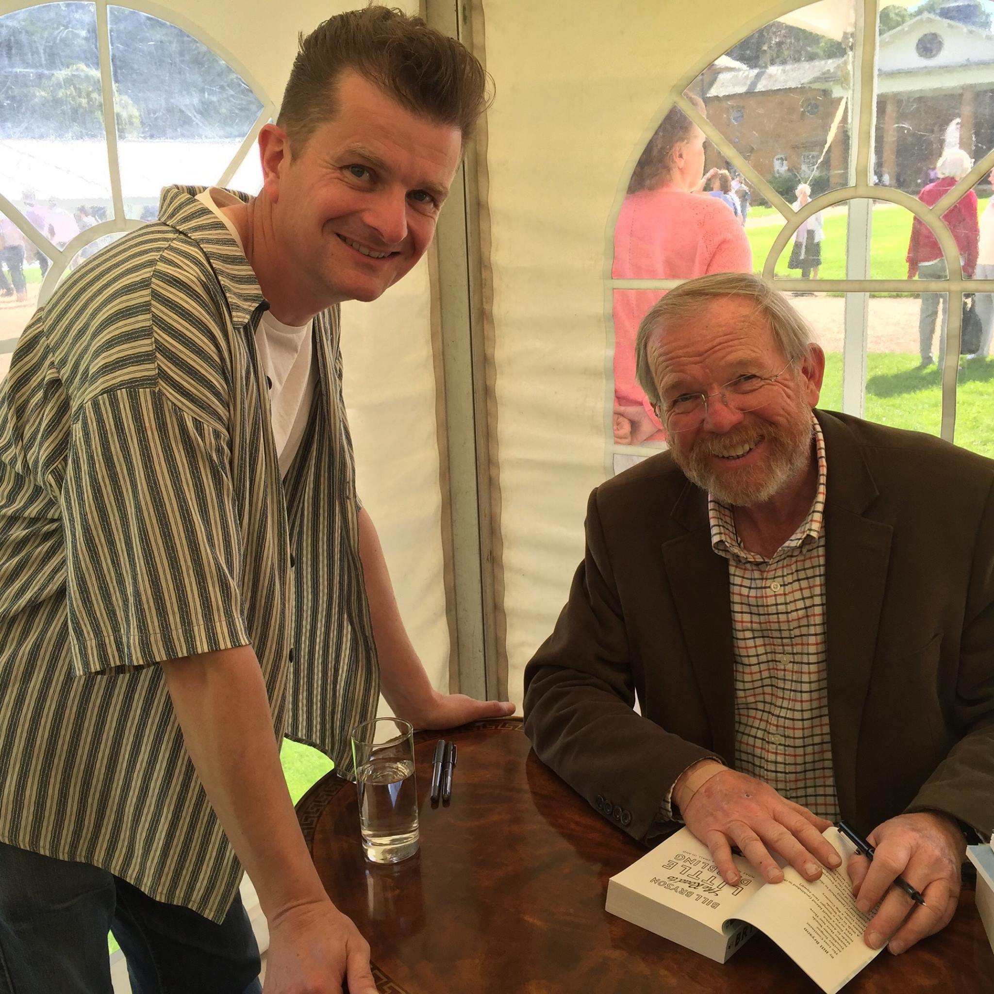 Happy birthday Bill Bryson, pictured here with my brother!! 