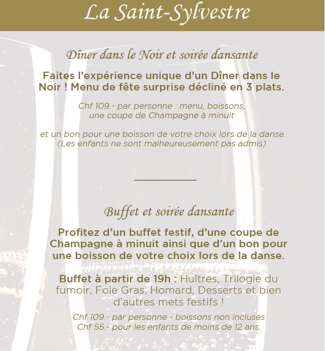 Vous ne savez toujours pas quoi faire pour nouvel an ? Nous avons encore quelques disponibilités à saisir rapidement au 022 716 8650 ow.ly/VAVp30h3rNh