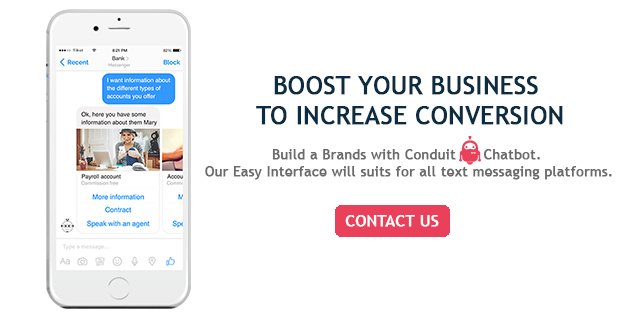 conduit_bot's tweet image. BOOST YOUR BUSINESS TO INCREASE CONVERSION - CONTACT US
conduitbot.com
#chatbot #botdevelopmentservices