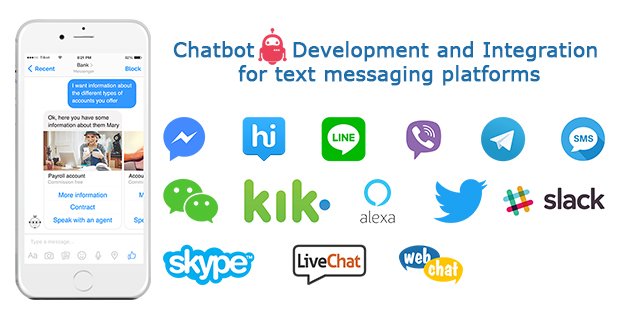 conduit_bot's tweet image. Our device agnostic #chatbotdevelopmentservices can work on all major #OSsystems like #Android, #iOS, and #Windows.
It can also be configured easily on popular #socialmediamessengers and #interactivetextmessagingplatforms.