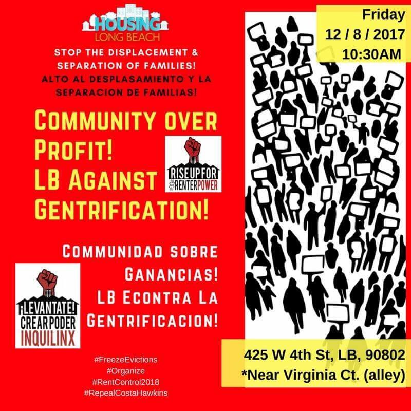 HousingLB's tweet image. This morning at 10:30. Downtown Long Beach - of the center of gentrification. #CommunityOverProfit
