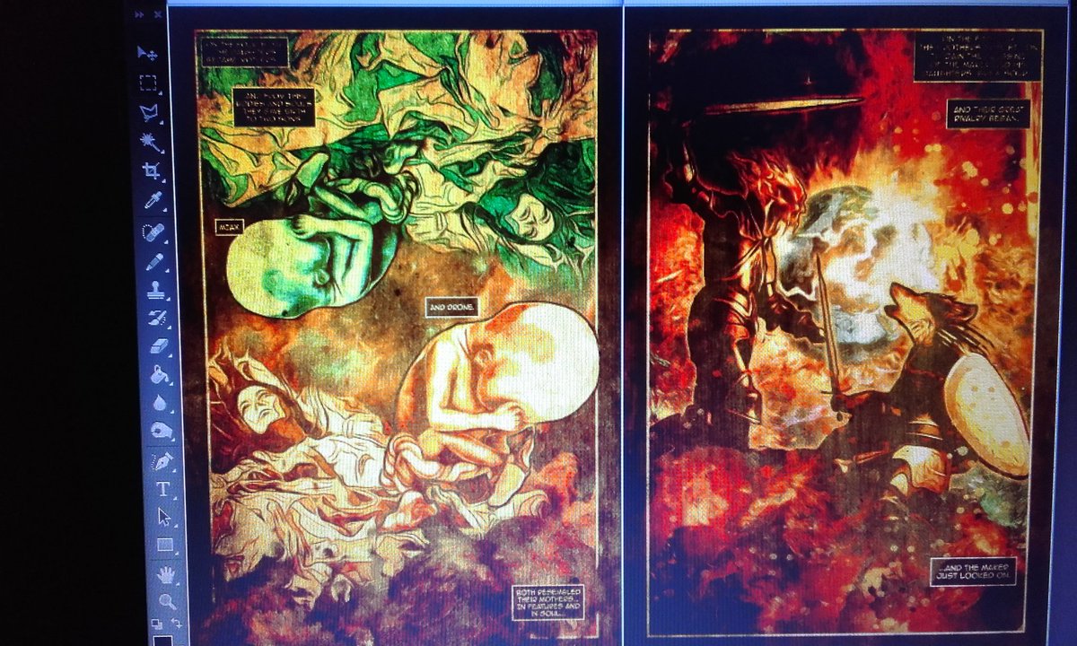 TheRookieAllen's tweet photo. Nailed some pages tonight. Go me!! @promotecomics @supportcomics #comics #comicbooks #indiecomics #webcomics #comicstrip #comicbookhour #art #myart #paintings #digitalpainting #scifiart #fantasyart #superhero #Superheroes #FridayFeeling #FridayNight https://t.co/8IwhrdSsfy