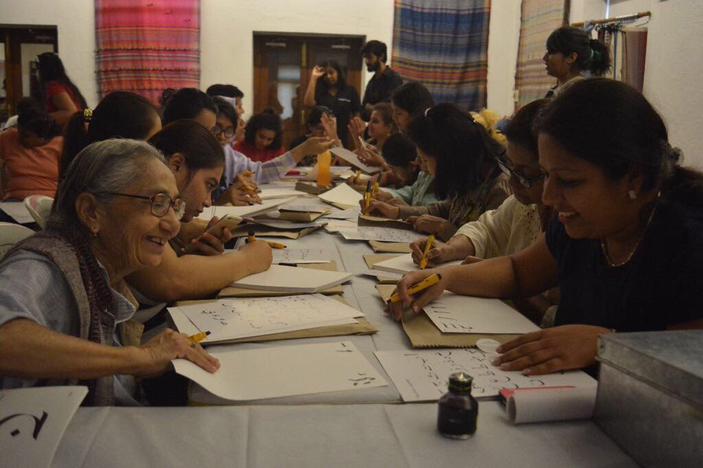 kgafest's tweet photo. The young and the old, the warp and the weft, the deft hand and the creative mind all came together to create #HTKGAF17 workshops. Which one was your favourite? https://t.co/iJ0jojbyvm