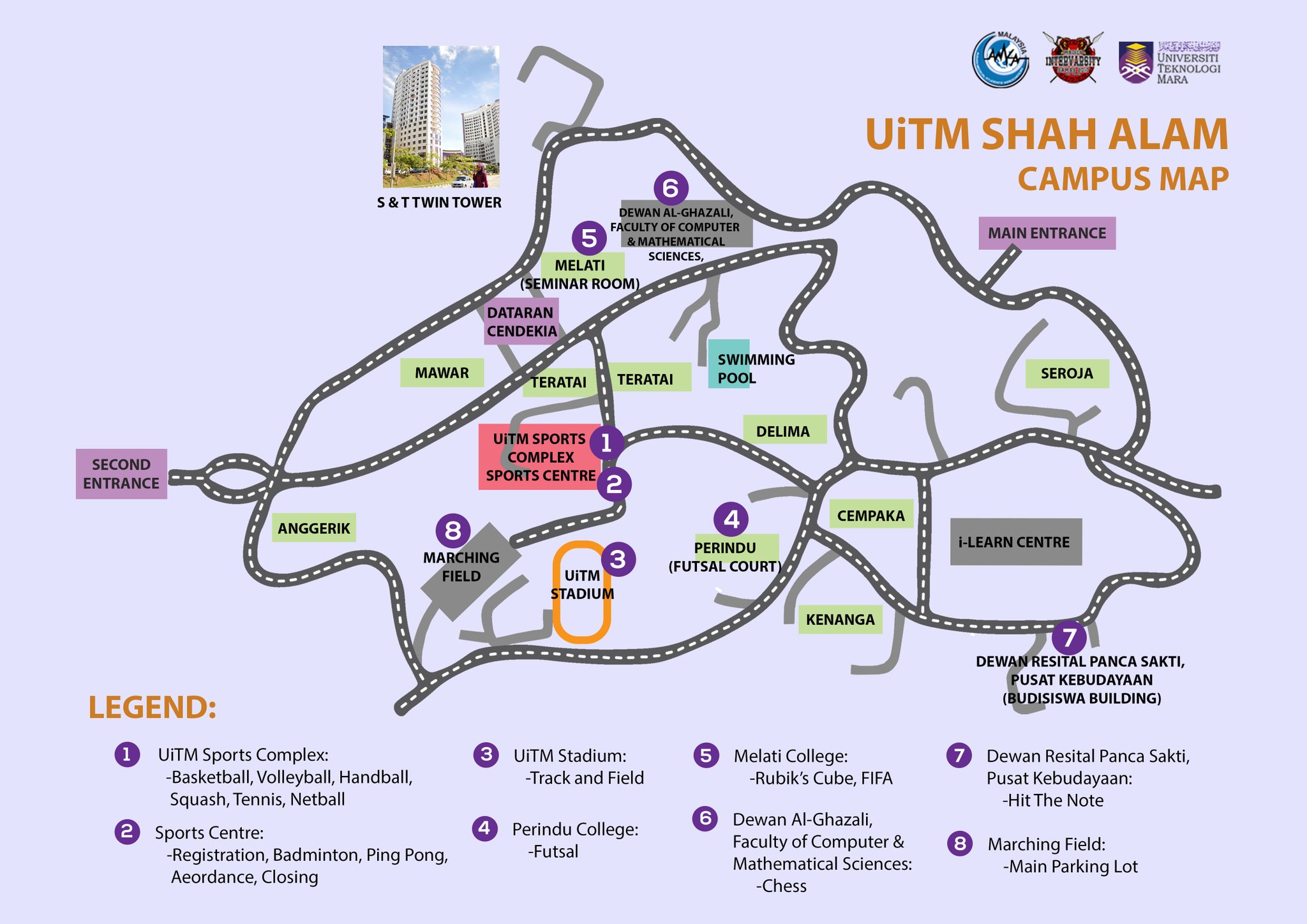 Mivg 17 On Twitter Here Are Some Guides For The Venue Of The Games In Uitm Shah Alam Campus Mivg2017 Amsamalaysia Amsauitm Https T Co 9wk0wfzit6 Twitter