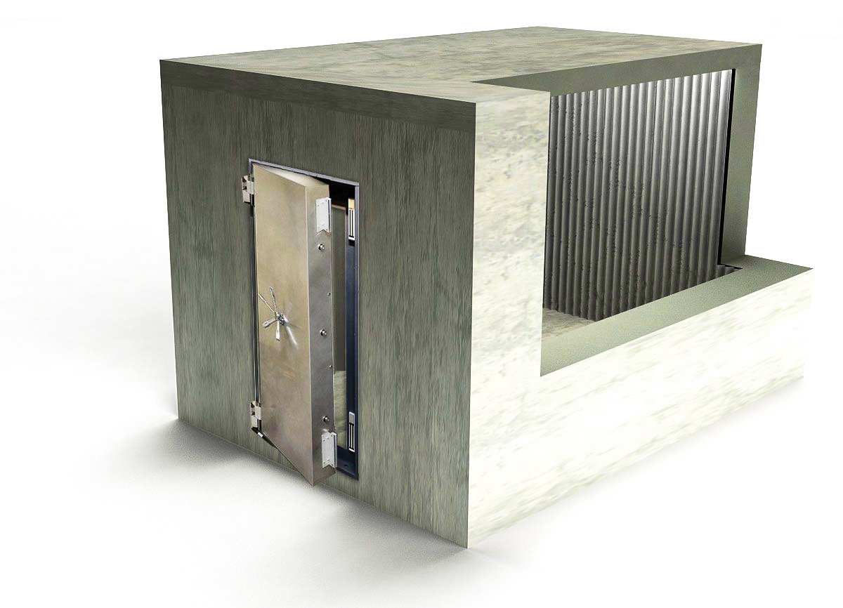 бетонные заливные плиты. заливной бетон. гора шайенн бункер. сейфовая комната. красивый погреб.