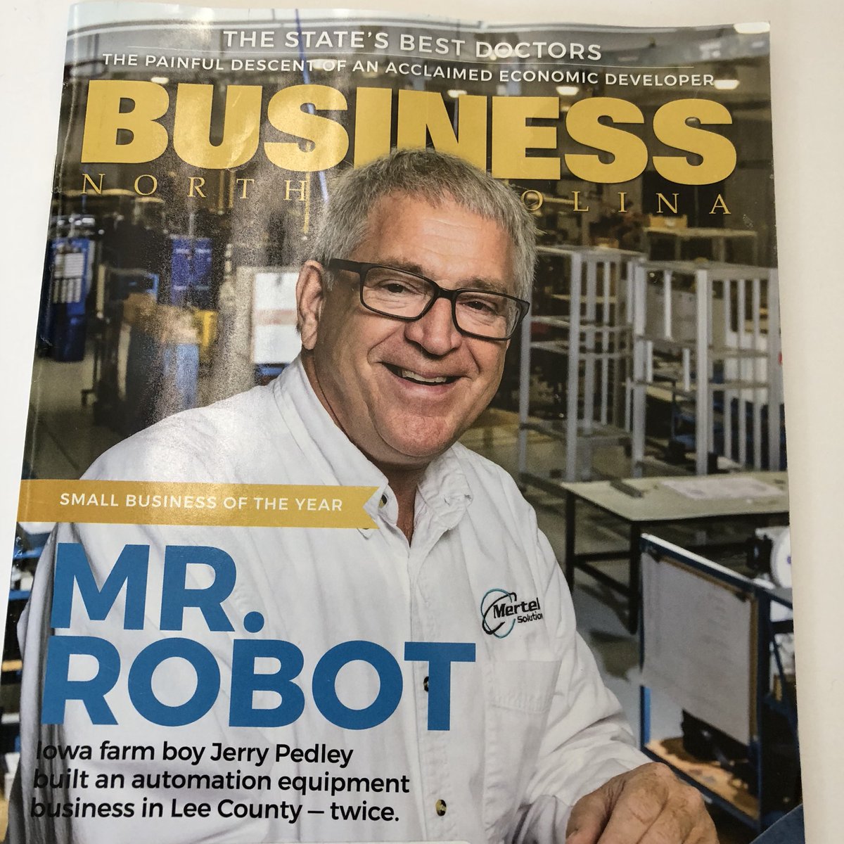 sarahhallNC's tweet photo. Great article about @mertekjerry in latest issue of @BusinessNC. Jerry provided valuable input into the @emergingissues #IEIFutureWork Forum. IEI friend Joan Siefert Rose also featured! https://t.co/qouVPOvuSm