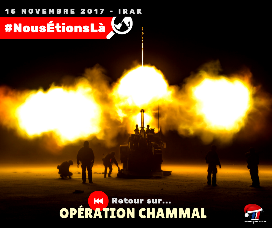armeedeTerre's tweet photo. #NousÉtionsLà : rétrospective⏮Pendant 2 semaines, retour sur les exercices et déploiements qui ont marqué notre année 2017.
#Chammal les artilleurs de la Task Force Wagram délivrent des orages de feu sur les positions de Daesh. Appui & formation en Irak📄https://t.co/DTFH8BpenR https://t.co/Gvg5GULoaq