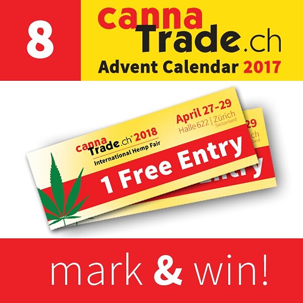CannaTradech's tweet image. Like and Win 2 day tickets for the CannaTrade 2018, 27-29 April 2018, Halle 622 Zürich Switzerland.