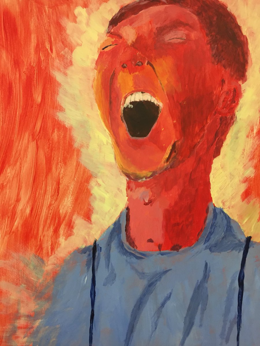 EBHSstudioart's tweet image. Expressive work by Studio Art II student Arjun Ningaiah