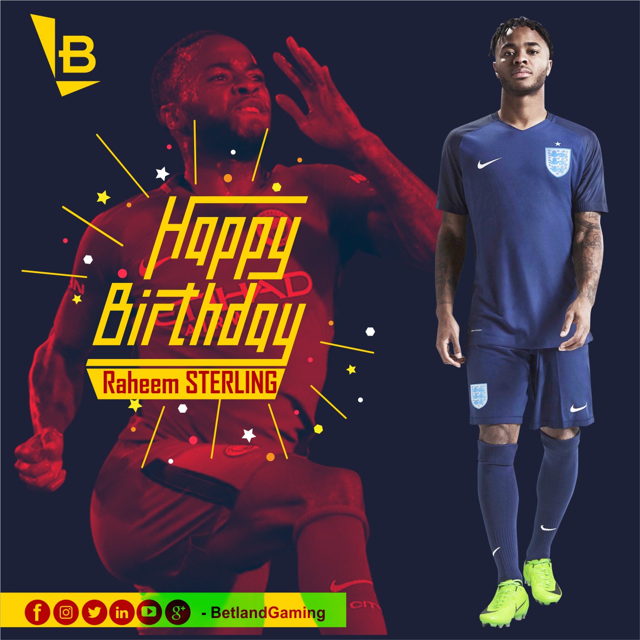 Happy 23rd birthday, Raheem Sterling 