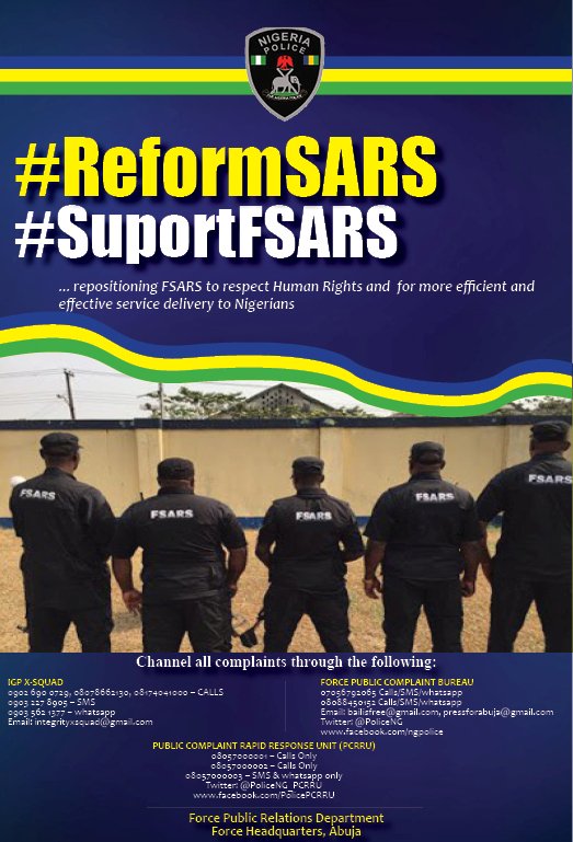 PoliceNG's tweet photo. #ReformSARS
#SupportFSARS
We shall Police the country based on international core values of policing with integrity.
We shall respect diversity, display courage, show compassion and demonstrate professionalism.
#SupportFSARS https://t.co/DsXEjLWycD
