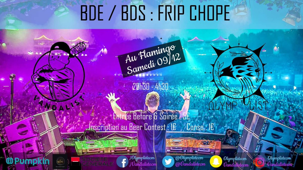 L'Olymp'list et la Vandalist' vous envoient au 7 ème ciel avec style pour cette seconde soirée des campagnes sous le thème de la friperie. 
Venez découvrir le Flamingo sous un autre jour ! 
Plus d'infos : facebook.com/events/2484324…