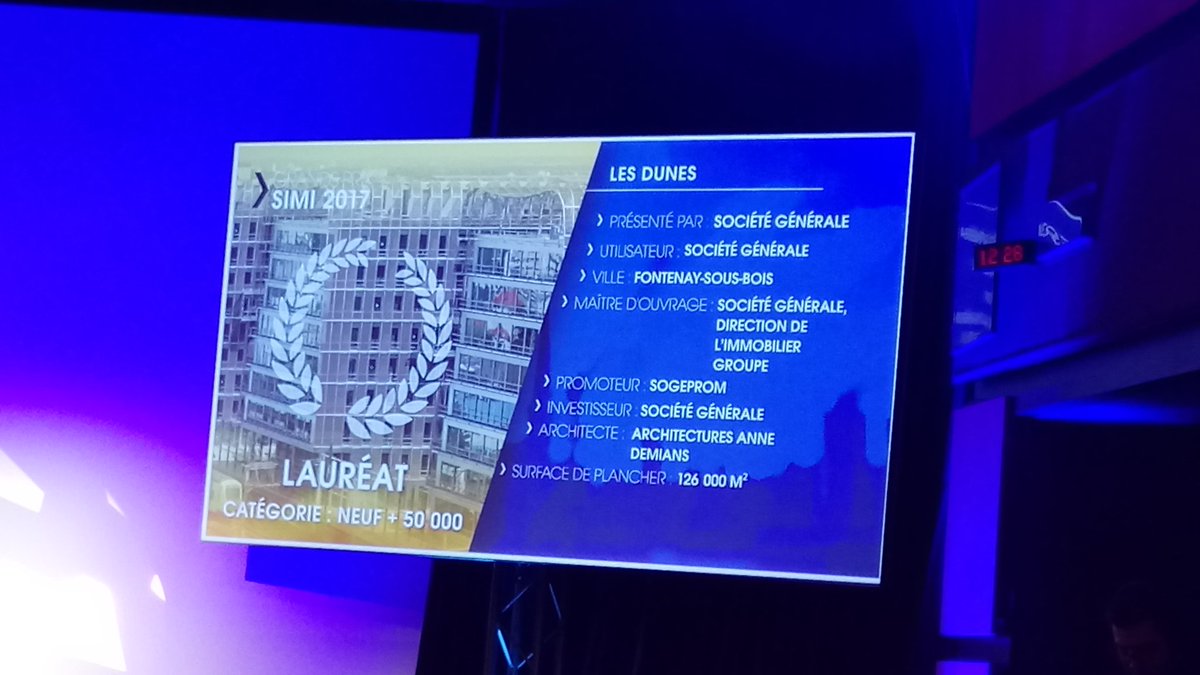 Grand prix #simi2017, projet les dunes gagnant. #egis avait mission de moex et fluides