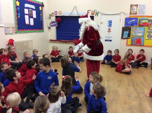 A special visitor came to see Barkway and Barley First School children yesterday