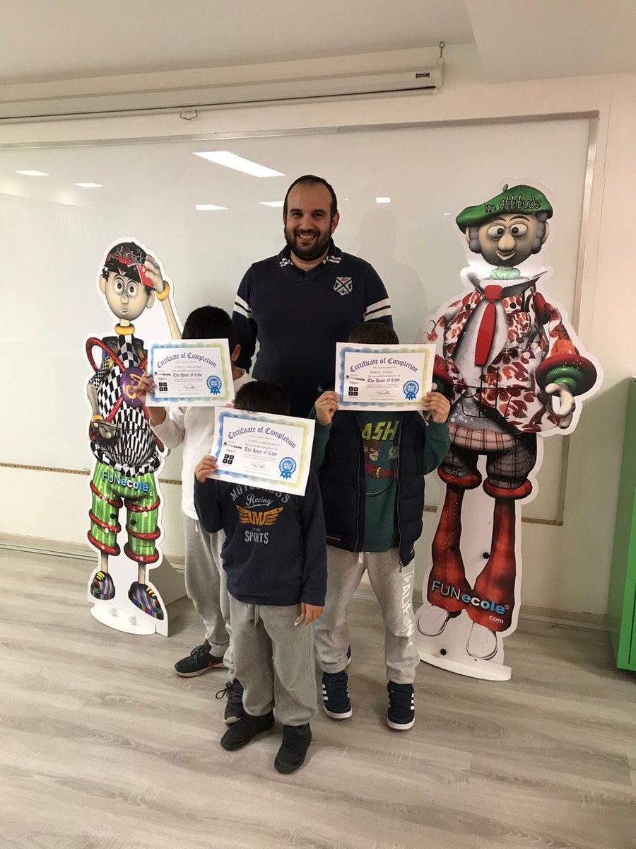 FUNecole's tweet image. Our grade 2 students using coding blocks to complete their #HourOfCode challenge. Well done! #CSEducationWeek #codingtolearn #digiproteam #Cyprus