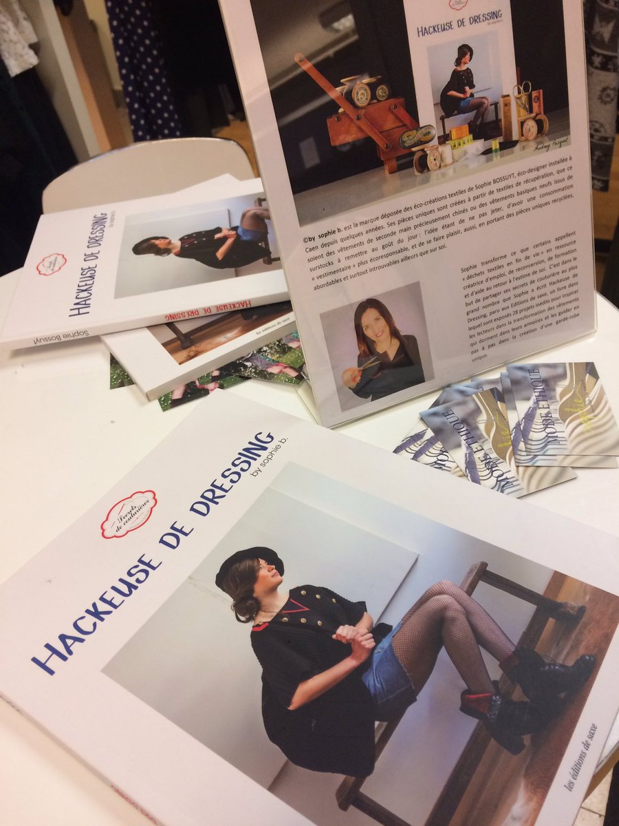 NIUKAPARIS's tweet photo. Heureuse de retrouver Sophie by Sophieb qui est aux Galeries Lafayette pour promouvoir son livre "hackeuse de dressing" éco-création ❤️ bravo ! @bysophieb #ecocreation #couture #dressing #hackeuse #madeinfrance #developpementdurable #frenchtouch https://t.co/r5rgRIJItw
