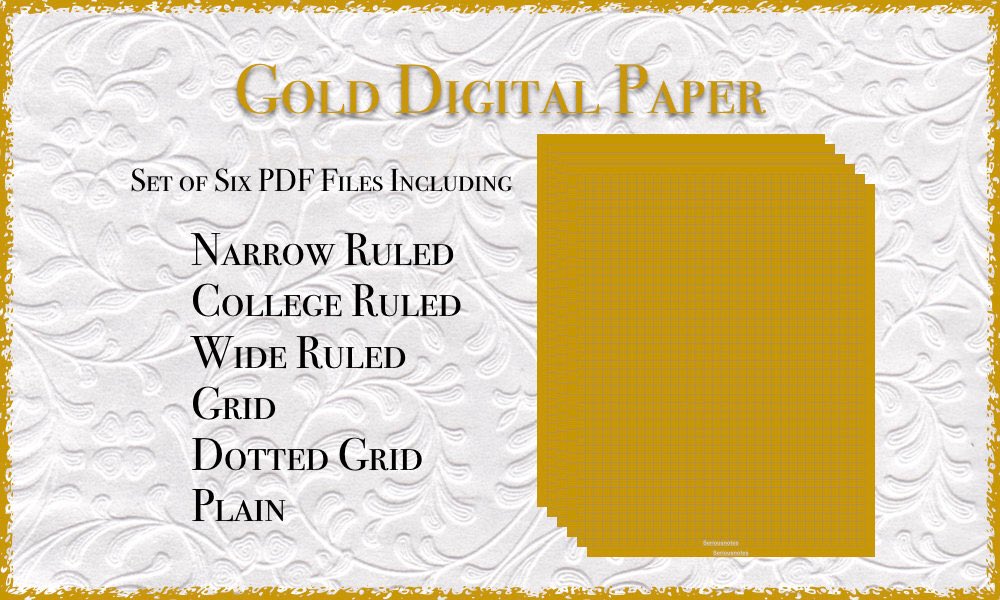 seriousnotepads's tweet photo. Gold Digital Paper | US Letter Size | Printable PDF #notredame #fightingirish #goodnotes #notebility  #templates https://t.co/jgqZ8ABQZD https://t.co/syYjLhkxh3