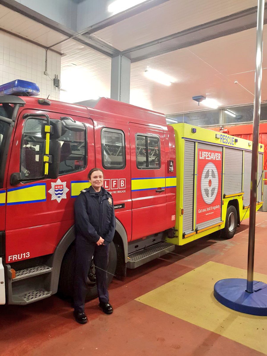 FalklandsinUK's tweet photo. The #Falklands first full-time female #Firefighter , Vicky Collier is in London doing some #training &amp; comparing roles with @LondonFire #LFB . @FSCmoreton @IFFMagazine @Duane1835 @JDC_LTD @DFRMOFIRE @CFOAfire @thefirecamera @CarisStevens @SamuelMiller94 @FIRE_Editor @TiphanieMay https://t.co/BUgZWKhON1