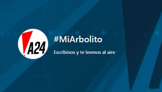 A24DMA's tweet photo. #MiArbolito es el hashtag para hoy. @ZekeFdz muestra tus fotos con @fernandocarnota y @SoledadLarghi https://t.co/pjlfHKWKd5