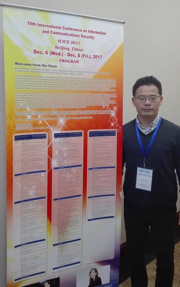 IMT_NordEurope's tweet photo. In week 4 Dec @Zonghua Zhang participates #ICICS 2017 #Beijing #China. He also visits Information #Security Center of Beijing University of Posts and #Telecommunications #BUPT and delivers a talk entitled "Leveraging #NFV orchestrator to achieve #software-defined access control https://t.co/cZpTJaNRfz