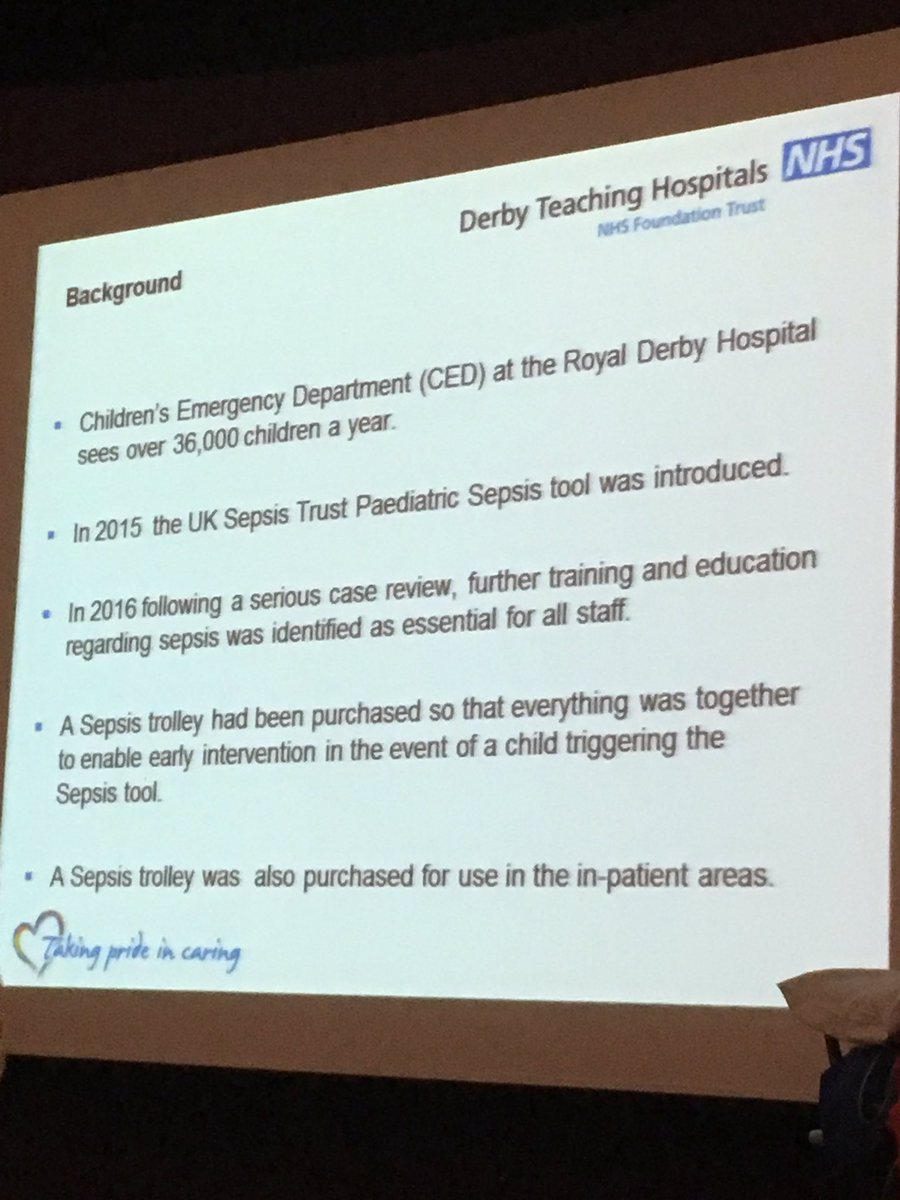 MSpiratelass's tweet photo. Talk on Paeds sepsis sim at derby CED . Real time pt journey , sepsis tool escalation , sepsis trolley #Seed2017 @NGHnhstrust @gemsdenny23 https://t.co/sZyyPlU6Ir