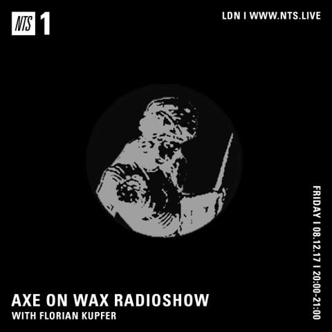 The Axe On Wax show is live w/ Florian Kupfer inside for the next 60 minutes - tune in, nts.live/1