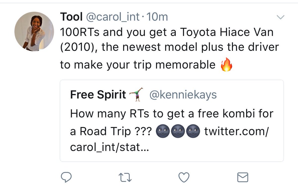 kenniekays's tweet photo. Guys please help me get 100RTs to get a free kombi for a Road Trip. I promise yall a seat in the kombi Please 😩😩😩😭😭😭🙏🏾🙏🏾 https://t.co/lYLZvDYadN