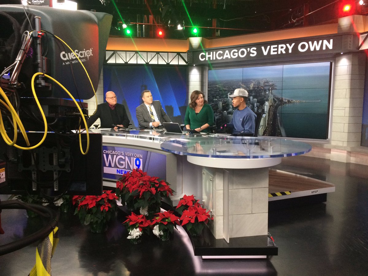 Is that Chance the Rapper in our studio??? He's here for the #wgntoydrive come donate at 2501 W Bradley Place!