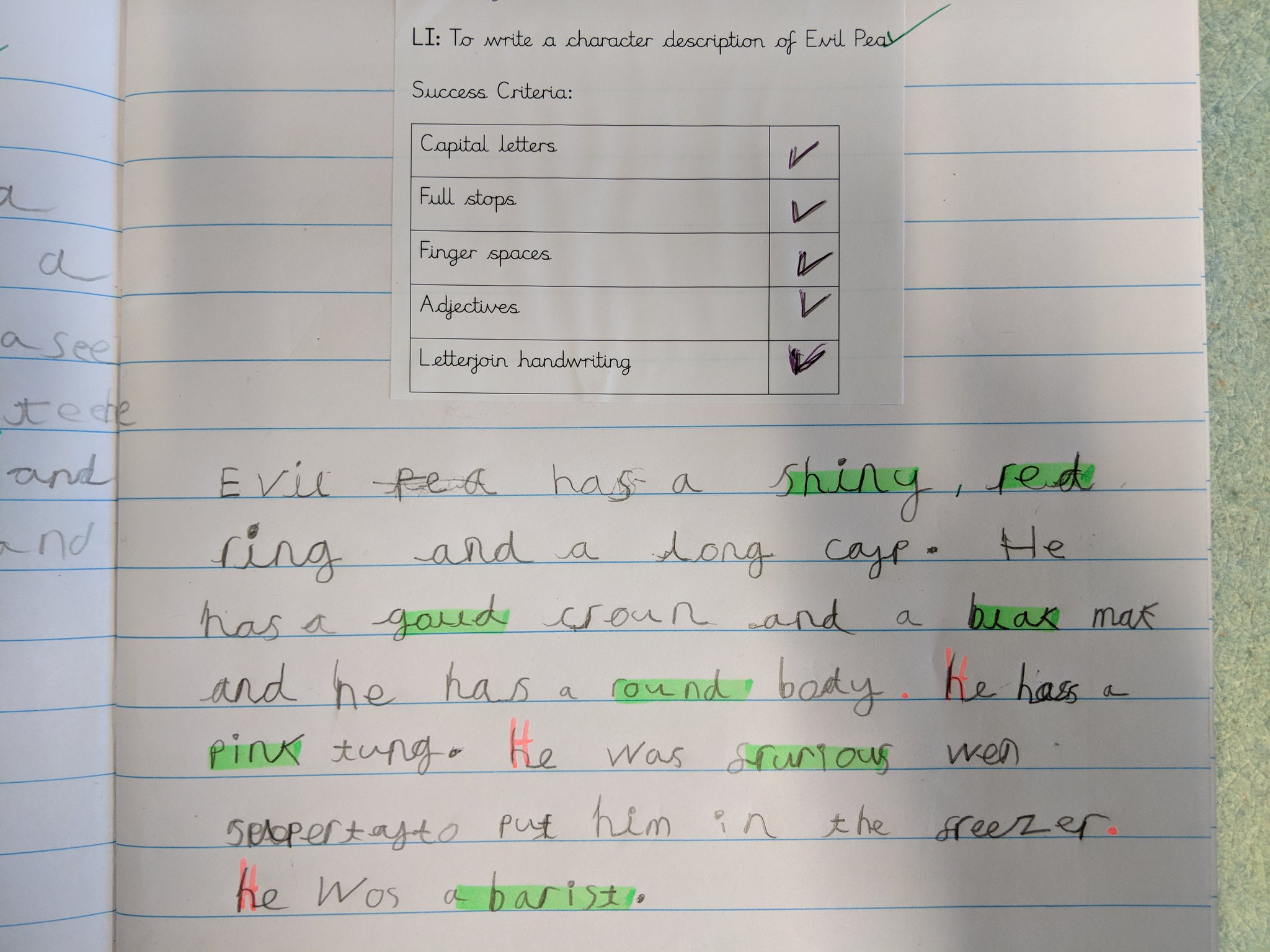 Steeton Primary on Twitter: "Character descriptions of the Evil