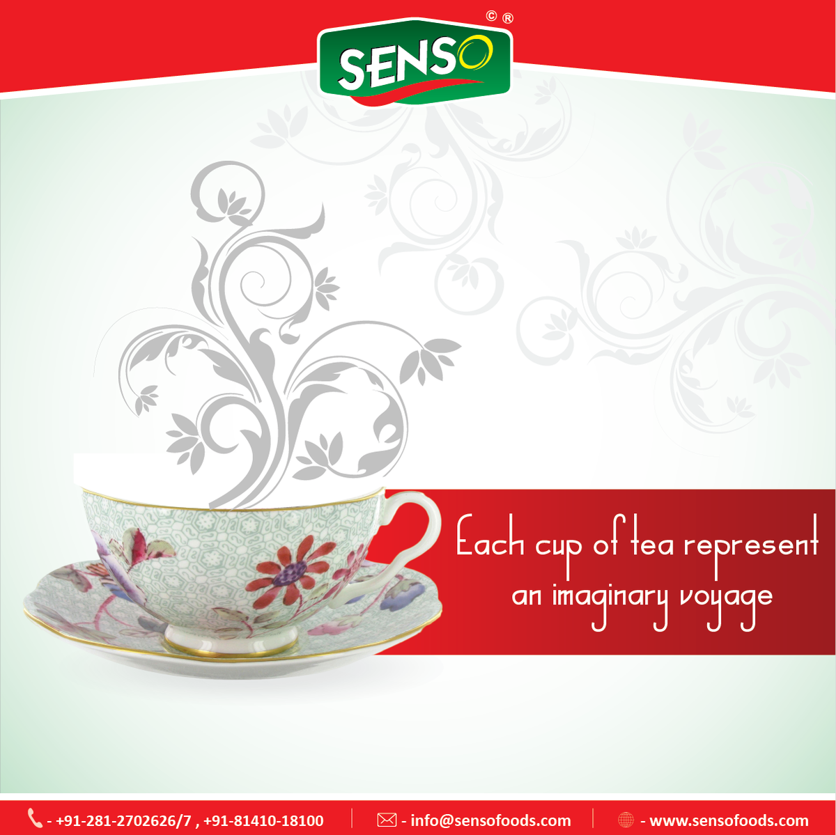 Senso_foods's tweet photo. Each cup of represent an imaginary voyage
#senso #tea #coffee #InstantCoffeePremix #InstantTeaPremix #ginger_tea #masala_tea #cardamom_tea #plain_tea https://t.co/9gBGBoscNF