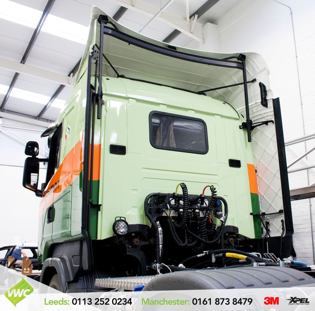 VWCLeeds's tweet photo. A first time wrapping a Scania R450 cab for Plasmor, ready to join the rest of the fleet. #branding #mercedes #mercedessprinter #sprintervan #mercedesvan #livery #printed #printwrap #BespokeGraphics #vanwraps #wrapping #vinylwraps #leeds #manchester @3MGraphicsUK @3MWrapsUK https://t.co/Jhn8CKP6Cy