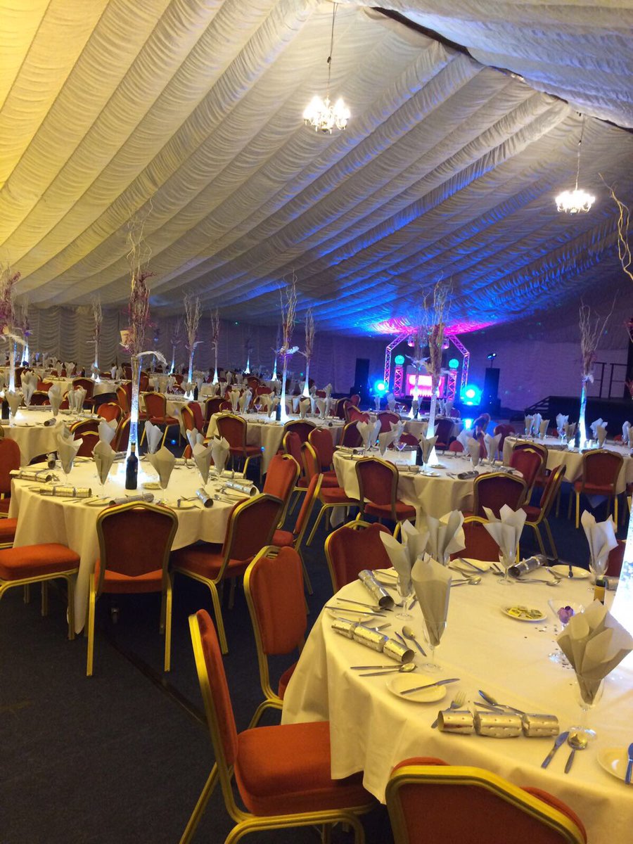 We are all set up for our first #Christmas party tonight. Big weekend at The Dolphin Centre. Tickets still available for next weekend. 01325 406000