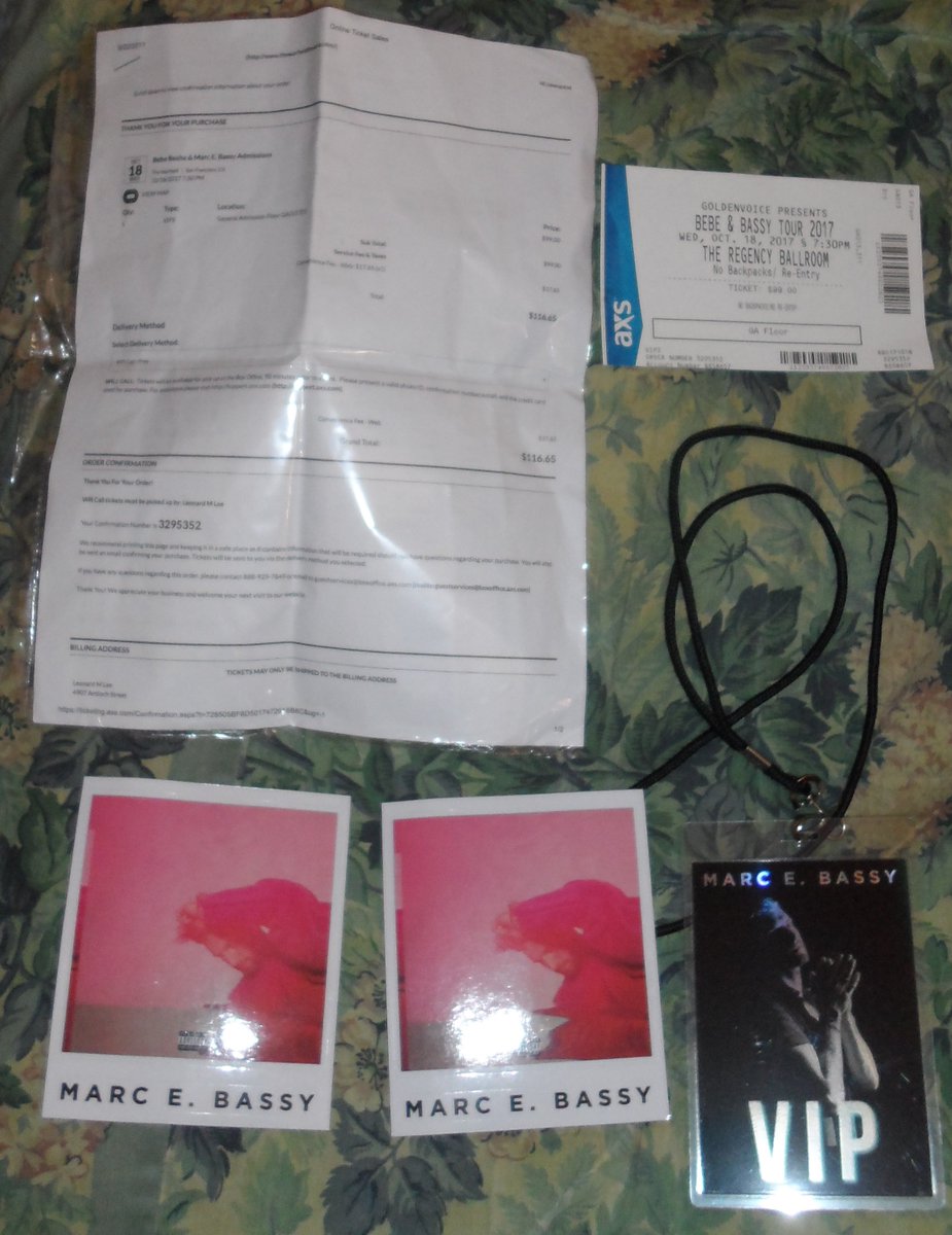 scacols's tweet photo. #MarcEBassy #MarcBassy #MarcEBassy2017VIPPackage #PlotTwist #PromoStickers #VIPLaminate #UsedConcertTicket https://t.co/vPVCnnQE2y $100 USD https://t.co/X0wTMvifD5