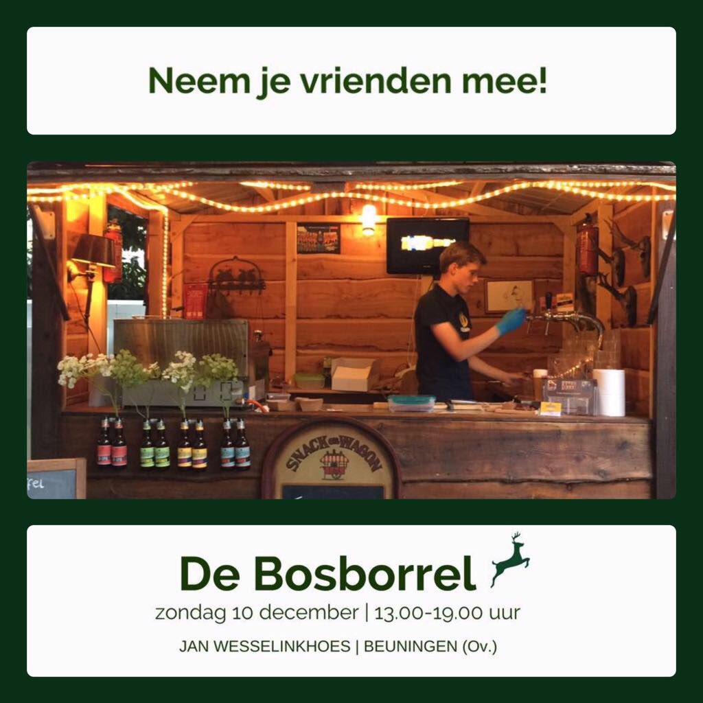 Let it snow ❄️ Neem je vrienden mee! Zondag is de #Bosborrel #JanWesselinkhoes #easygoing sfeertje mmv <a href="/henribloem/">Henri Bloem</a> enschede @ladolcebarista <a href="/juliaahulshof/">Julia</a> #HoevedeWesterEsch @forest_snacks <a href="/Klauwe/">Klaus Werner</a> #Tuffelpankeukskes <a href="/1adventureking/">Adventure King</a> vanheekevents.nl/events/upcomin…