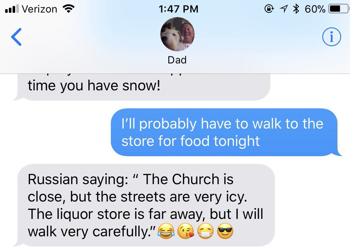 kaitlinsuper's tweet photo. Wise words from Hal on this fine snow day... #dadjokes https://t.co/omPzYk4qkr